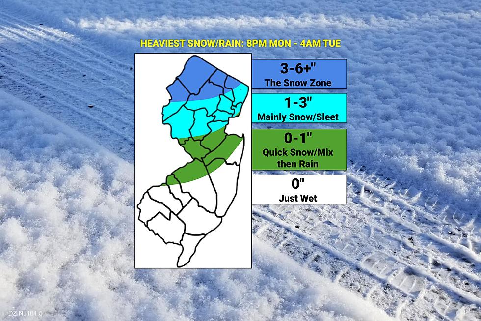 Sloppy, wintry weather for NJ Monday night: Shovels north, umbrellas south